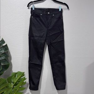 Banana Republic high rise slim wax coated jeans